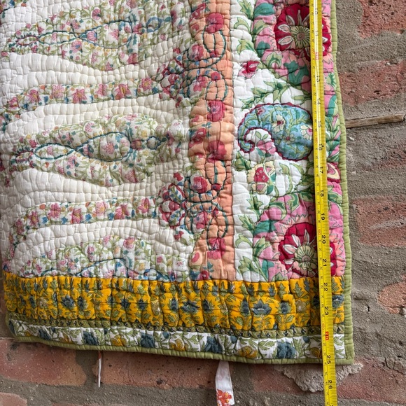 Pottery Barn Floral Patchwork Quilted Pillow Covers – Set of 2 – Made in India - Picture 6 of 8